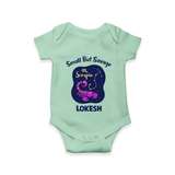 Scorpio Mini Warrior Zodiac Printed Baby Romper - MINT GREEN - New Born (Chest 14")