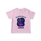 Scorpio Mini Warrior Zodiac Printed Baby T shirt  - BABY PINK - 0-5 Months Old (Chest 17")