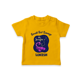 Scorpio Mini Warrior Zodiac Printed Baby T shirt  - CHROME YELLOW - 0-5 Months Old (Chest 17")