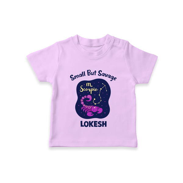 Scorpio Mini Warrior Zodiac Printed Baby T shirt  - LILAC - 0-5 Months Old (Chest 17")