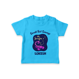 Scorpio Mini Warrior Zodiac Printed Baby T shirt  - SKY BLUE - 0-5 Months Old (Chest 17")