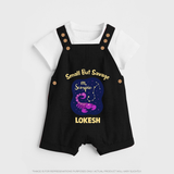 Scorpio Mini Warrior Zodiac Printed Baby Dungaree - BLACK - 0 - 5 Months Old (Chest 18")