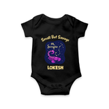 Scorpio Mini Warrior Zodiac Printed Baby Romper - BLACK - New Born (Chest 14")
