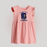 Capricorn Future Leader Zodiac Printed Baby Frock - BABY PINK - 0 - 3 Months Old (Chest 17")