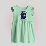 Capricorn Future Leader Zodiac Printed Baby Frock - MINT GREEN - 0 - 3 Months Old (Chest 17")