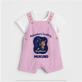 Capricorn Future Leader Zodiac Printed Baby Dungaree - BABY PINK - 0 - 5 Months Old (Chest 18")