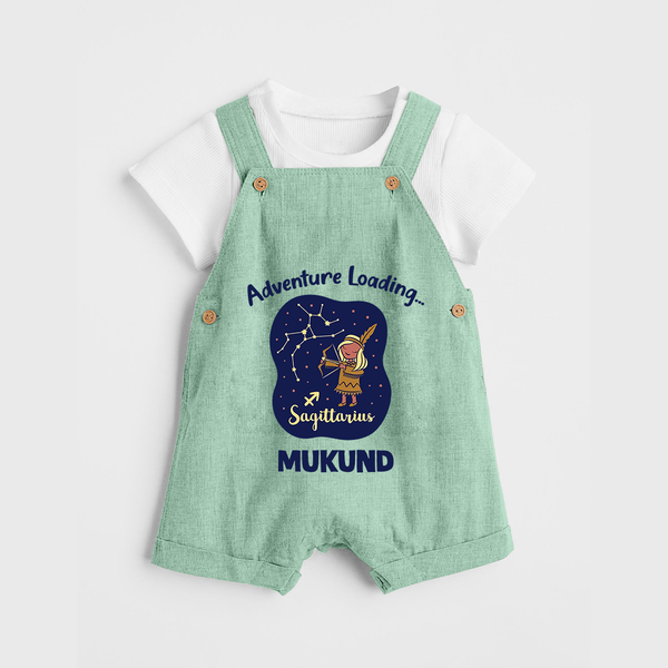 Capricorn Future Leader Zodiac Printed Baby Dungaree - MINT GREEN - 0 - 5 Months Old (Chest 18")