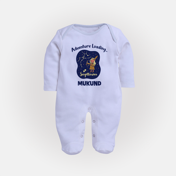 Capricorn Future Leader Zodiac Printed BabyFullbody Suit - BABY BLUE - New Born (Chest 7.5")