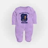 Capricorn Future Leader Zodiac Printed BabyFullbody Suit - LILAC - New Born (Chest 7.5")
