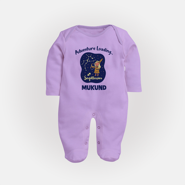 Capricorn Future Leader Zodiac Printed BabyFullbody Suit - LILAC - New Born (Chest 7.5")