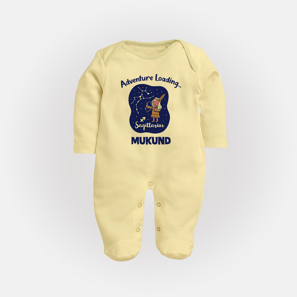 Capricorn Future Leader Zodiac Printed BabyFullbody Suit - PASTEL YELLOW - New Born (Chest 7.5")