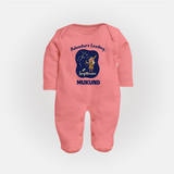 Capricorn Future Leader Zodiac Printed BabyFullbody Suit - PEACH - New Born (Chest 7.5")