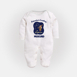 Capricorn Future Leader Zodiac Printed BabyFullbody Suit - WHITE - New Born (Chest 7.5")