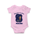 Capricorn Future Leader Zodiac Printed Baby Romper - BABY PINK - New Born (Chest 14")