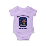 Capricorn Future Leader Zodiac Printed Baby Romper - LILAC - New Born (Chest 14")
