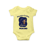 Capricorn Future Leader Zodiac Printed Baby Romper - PASTEL YELLOW - New Born (Chest 14")