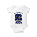 Capricorn Future Leader Zodiac Printed Baby Romper - WHITE - New Born (Chest 14")