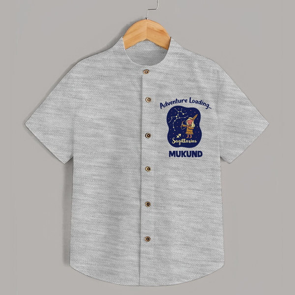 Capricorn Future Leader Zodiac Printed Baby shirt - GREY - 0 - 6 Months Old (Chest 23")