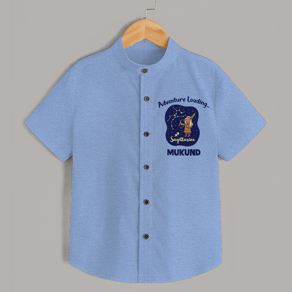 Capricorn Future Leader Zodiac Printed Baby shirt - SKY BLUE - 0 - 6 Months Old (Chest 23")