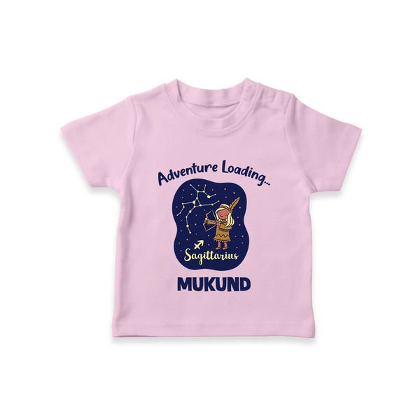Capricorn Future Leader Zodiac Printed Baby T shirt  - BABY PINK - 0-5 Months Old (Chest 17")