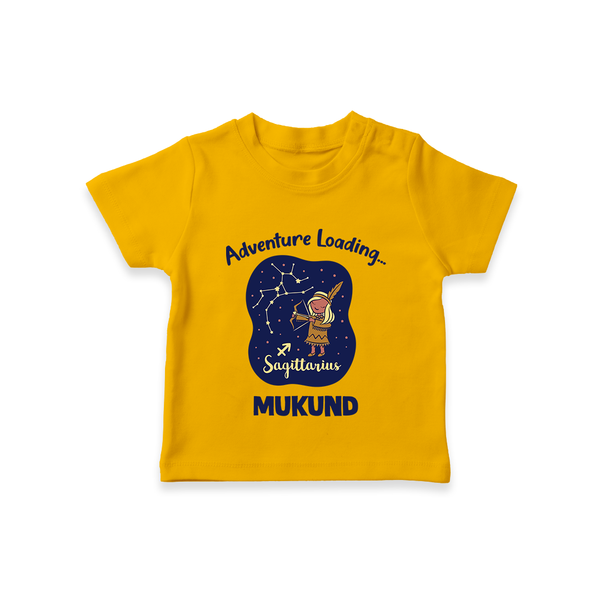 Capricorn Future Leader Zodiac Printed Baby T shirt  - CHROME YELLOW - 0-5 Months Old (Chest 17")