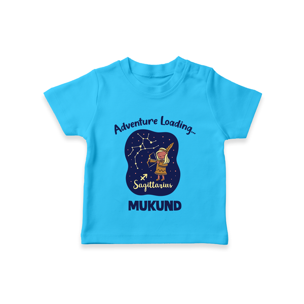 Capricorn Future Leader Zodiac Printed Baby T shirt  - SKY BLUE - 0-5 Months Old (Chest 17")