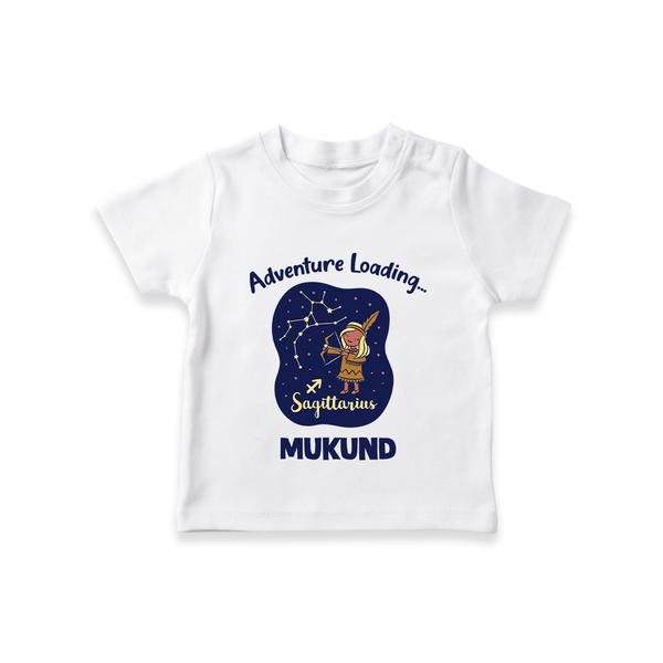 Capricorn Future Leader Zodiac Printed Baby T shirt  - WHITE - 0-5 Months Old (Chest 17")