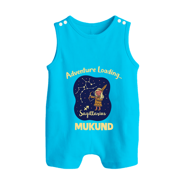 Sagittarius Future Leader Zodiac Printed Baby Button Romper