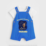 Capricorn Future Leader Zodiac Printed Baby Dungaree - COBALT BLUE - 0 - 5 Months Old (Chest 18")