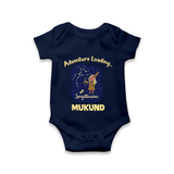 Capricorn Future Leader Zodiac Printed Baby Romper - NAVY BLUE - New Born (Chest 14")