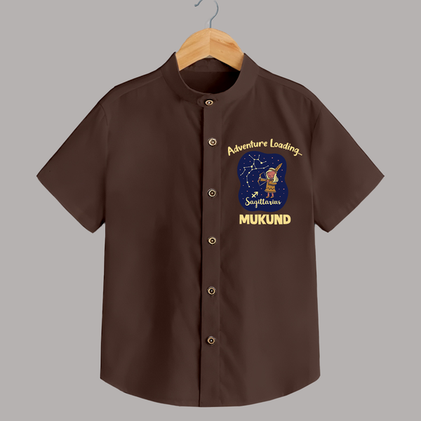 Capricorn Future Leader Zodiac Printed Baby shirt - CHOCOLATE BROWN - 0 - 6 Months Old (Chest 23")