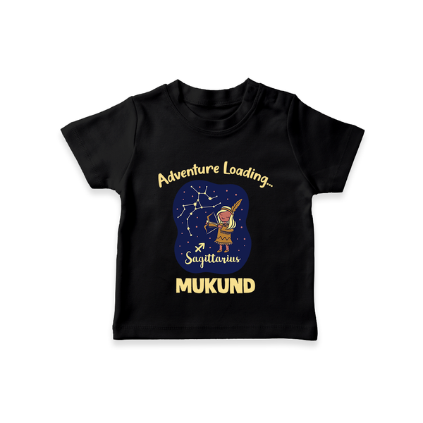 Capricorn Future Leader Zodiac Printed Baby T shirt  - BLACK - 0-5 Months Old (Chest 17")