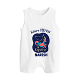 Aquarius Unique Soul Zodiac Printed Baby Button Romper - WHITE - New Born (Chest 18")