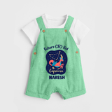 Aquarius Unique Soul Zodiac Printed Baby Dungaree - GREEN - 0 - 5 Months Old (Chest 18")