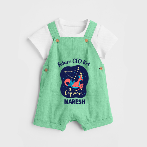 Capricorn Unique Soul Zodiac Printed Baby Dungaree
