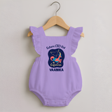 Aquarius Unique Soul Zodiac Printed Baby Romper Frock - LILAC - 0 - 3 Months Old (Chest 19")
