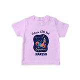 Aquarius Unique Soul Zodiac Printed Baby T shirt  - LILAC - 0-5 Months Old (Chest 17")