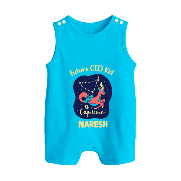 Capricorn Unique Soul Zodiac Printed Baby Button Romper