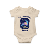 Cancer Cuddle Star Zodiac Printed Baby Romper - IVORY - New Born (Chest 14")