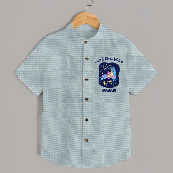 Cancer Cuddle Star Zodiac Printed Baby shirt - ARCTIC BLUE - 0 - 6 Months Old (Chest 23")