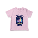 Cancer Cuddle Star Zodiac Printed Baby T shirt  - BABY PINK - 0-5 Months Old (Chest 17")