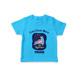 Cancer Cuddle Star Zodiac Printed Baby T shirt  - SKY BLUE - 0-5 Months Old (Chest 17")