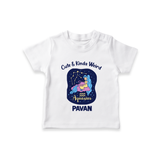Cancer Cuddle Star Zodiac Printed Baby T shirt  - WHITE - 0-5 Months Old (Chest 17")