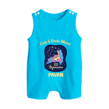 Aquarius Cuddle Star Zodiac Printed Baby Button Romper