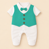 Adorable Waistcoat Romper | Classic Formal Outfit for Little Ones