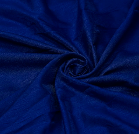 Blue & Cream Raw Silk Family Combo Set