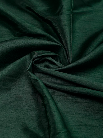 Emerald Green & Cream Raw Silk Family Combo Set