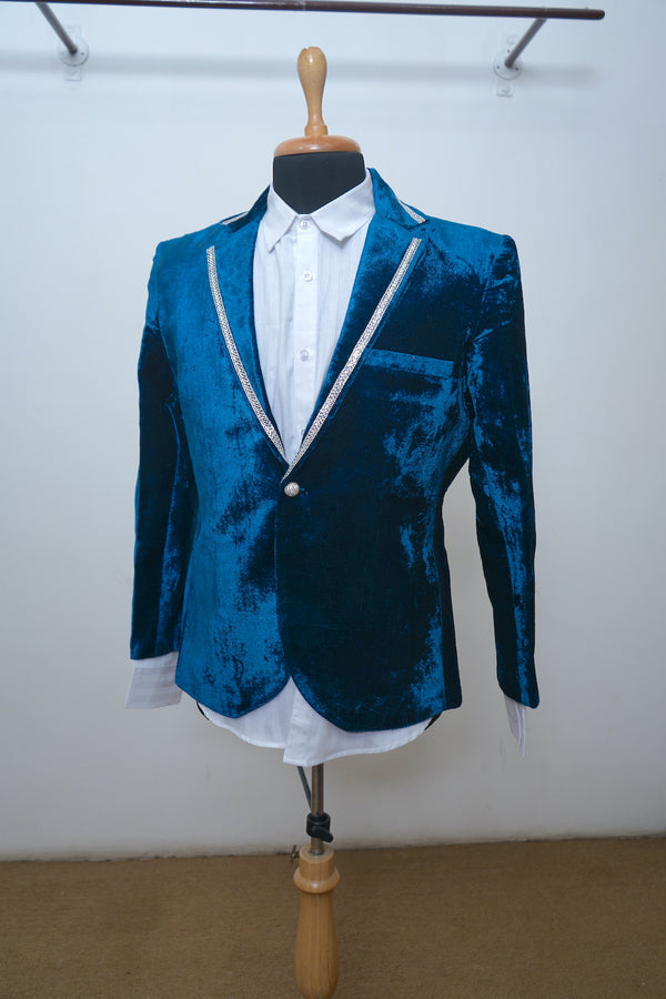 Peacock Blue Dad Blazer