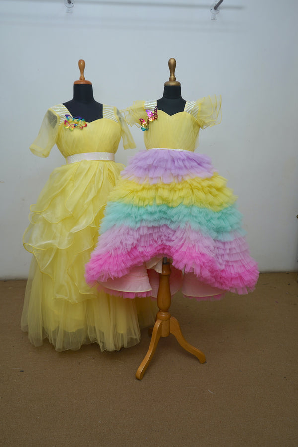 Fairy Tale Yellow Centralised Mom Daughter Combo