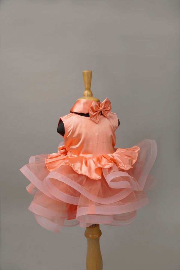 Peach party Ball Gown